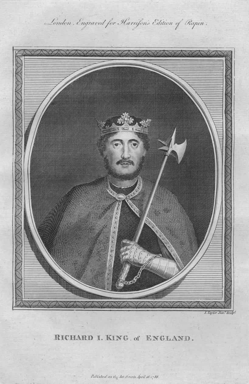 किंग रिचर्ड I, 1788। द्वारा अज्ञात