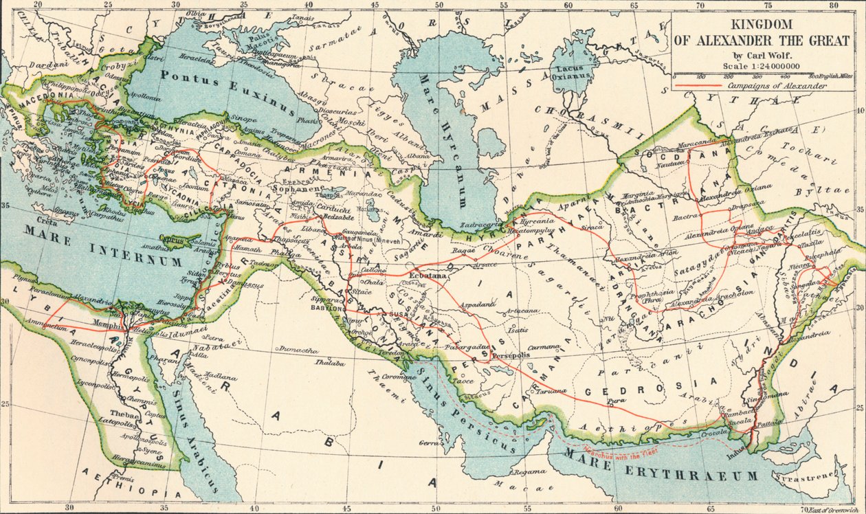 सिकंदर महान का साम्राज्य, c1901, 1902 द्वारा अज्ञात