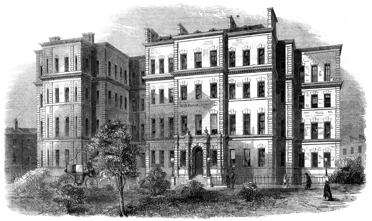 किंग्स कॉलेज अस्पताल, पुर्तगाल स्ट्रीट, रोमान्सन इन, लंदन, c1860s द्वारा अज्ञात