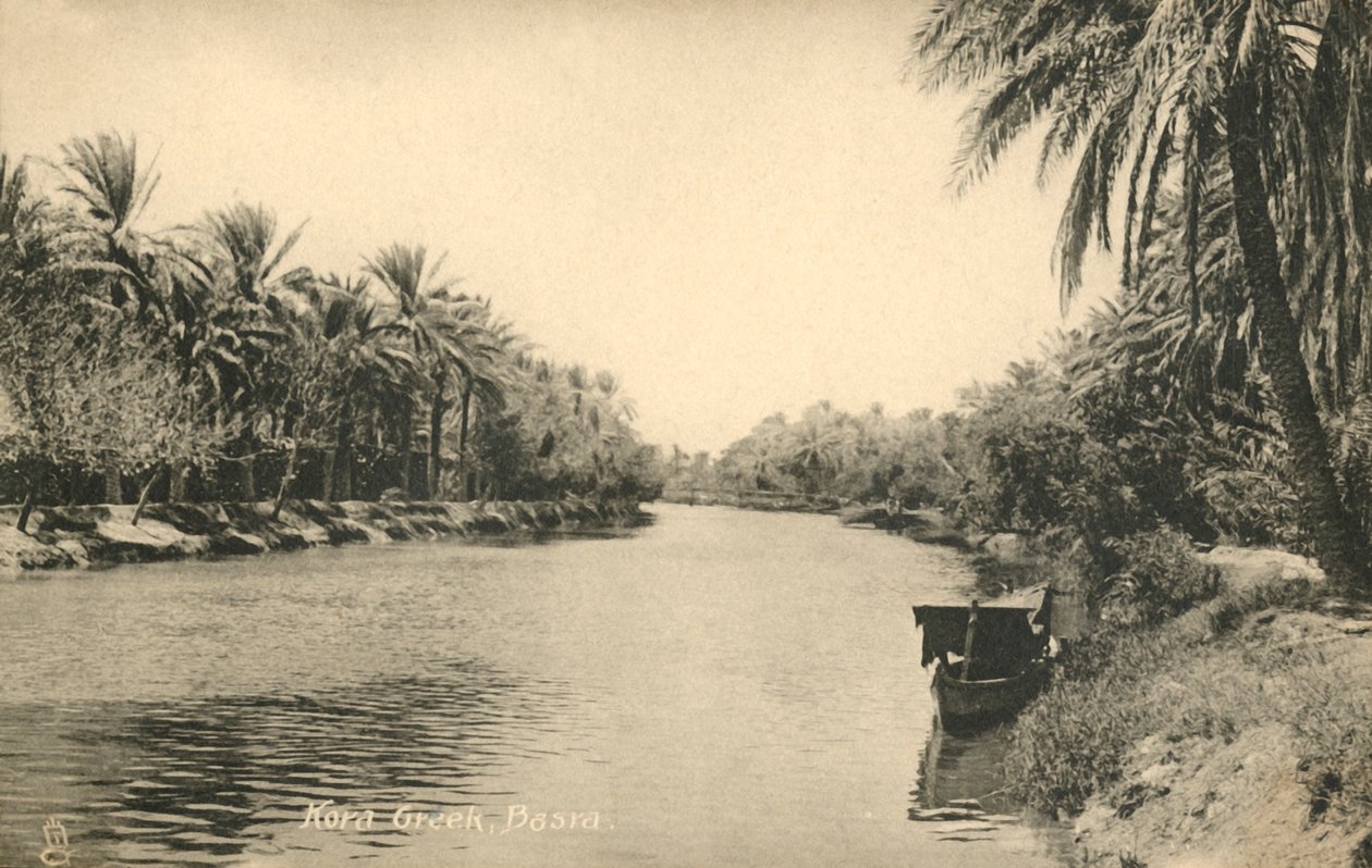 कोरा क्रीक, बसरा, c1918-c1939। द्वारा अज्ञात