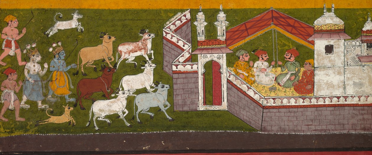 कृष्ण और बलराम का अनुमोदन मथुरा, सी। 1740-1750। द्वारा अज्ञात