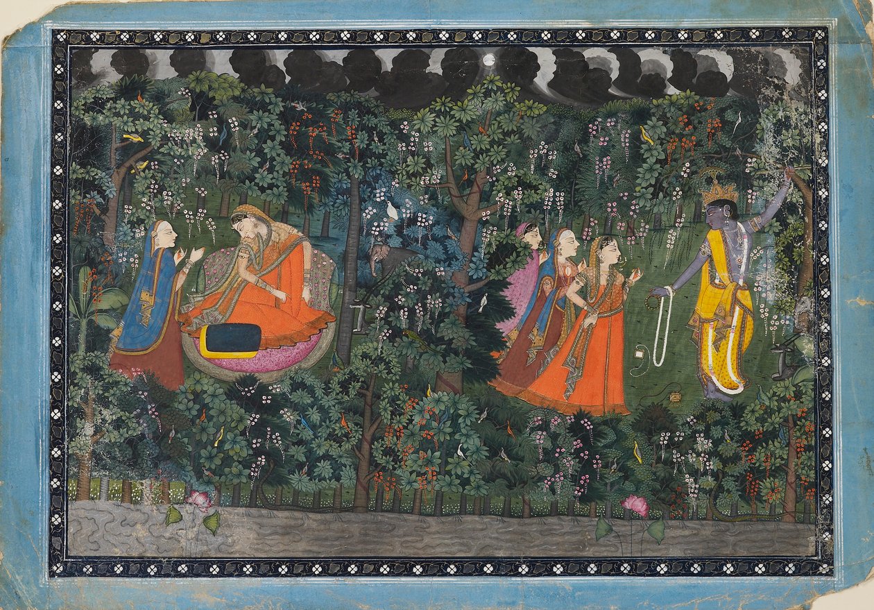कृष्ण और राधा, c1850 द्वारा अज्ञात