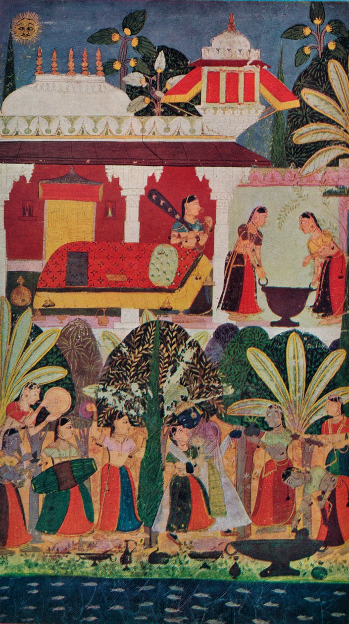 कृष्णा एंड द गोप्स गोपियाँ स्प्रिंग फेस्टिवल, 17 वीं सदी, 1929 में द्वारा अज्ञात