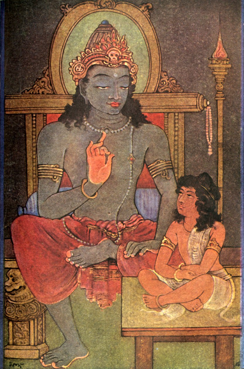 'कृष्ण अर्जुन को निर्देश दे रहे हैं', 1920। द्वारा अज्ञात