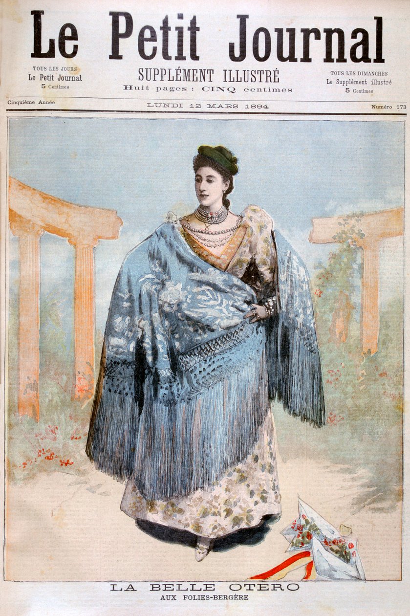 ला बेले ओटेरो, स्पेनिश जन्म नर्तक, अभिनेत्री और सौजन्य, 1894 द्वारा अज्ञात