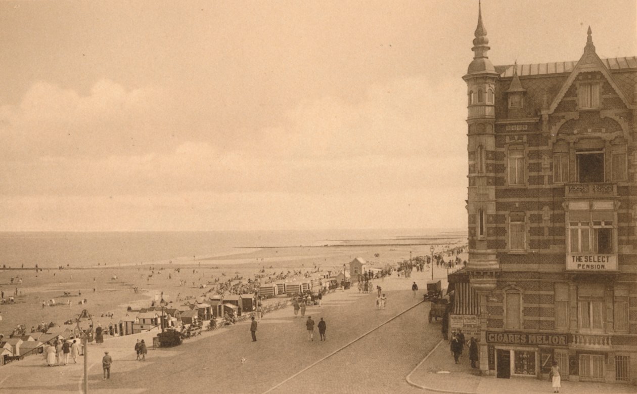 La Digue et la Plage, Promenade and the Beach, c1900। द्वारा अज्ञात