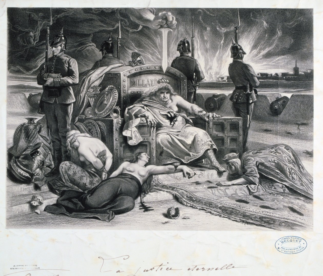 अनन्त न्याय, फ्रेंको-प्रशिया युद्ध, 1870-1871। द्वारा अज्ञात