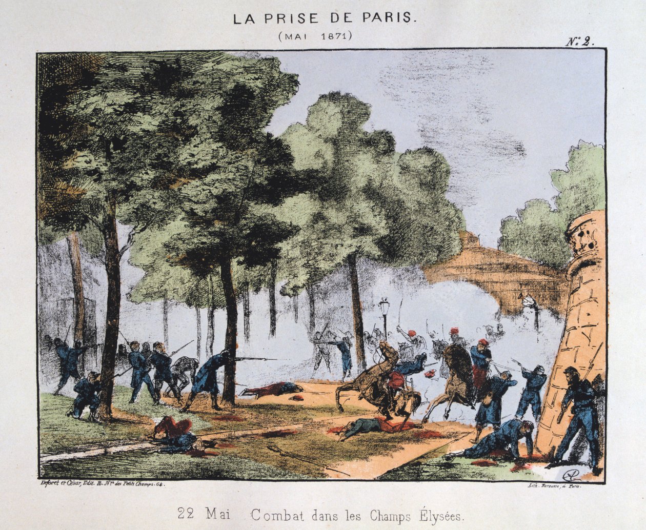 द कैप्चर ऑफ़ पेरिस, 22 मई, 1871 द्वारा अज्ञात