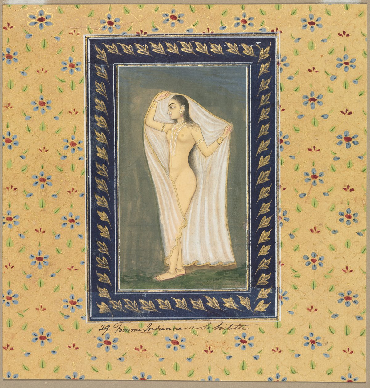 एक स्नान के बाद लेडी, 1700s। द्वारा अज्ञात