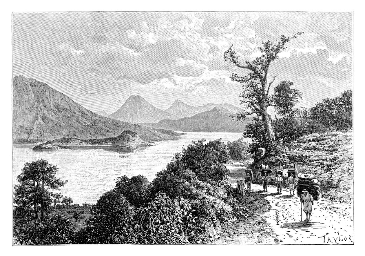 एटलटन झील, ग्वाटेमाला, c1890 द्वारा अज्ञात