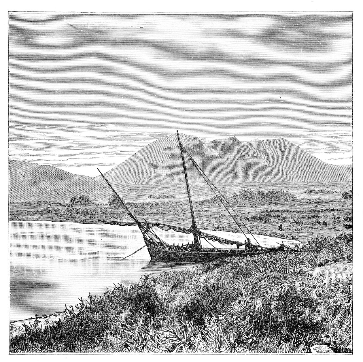 लेक वैन, तडवान बे और माउंट निम्रद, तुर्की, 1895 द्वारा अज्ञात