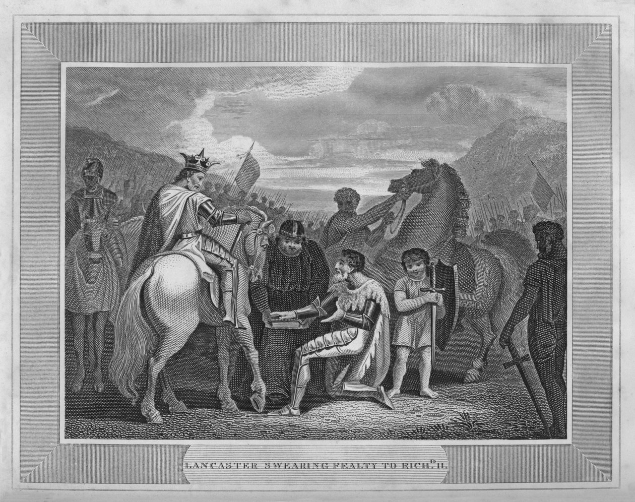 रिचर्ड द्वितीय को लैंकेस्टर शपथ ग्रहण 1838 द्वारा अज्ञात