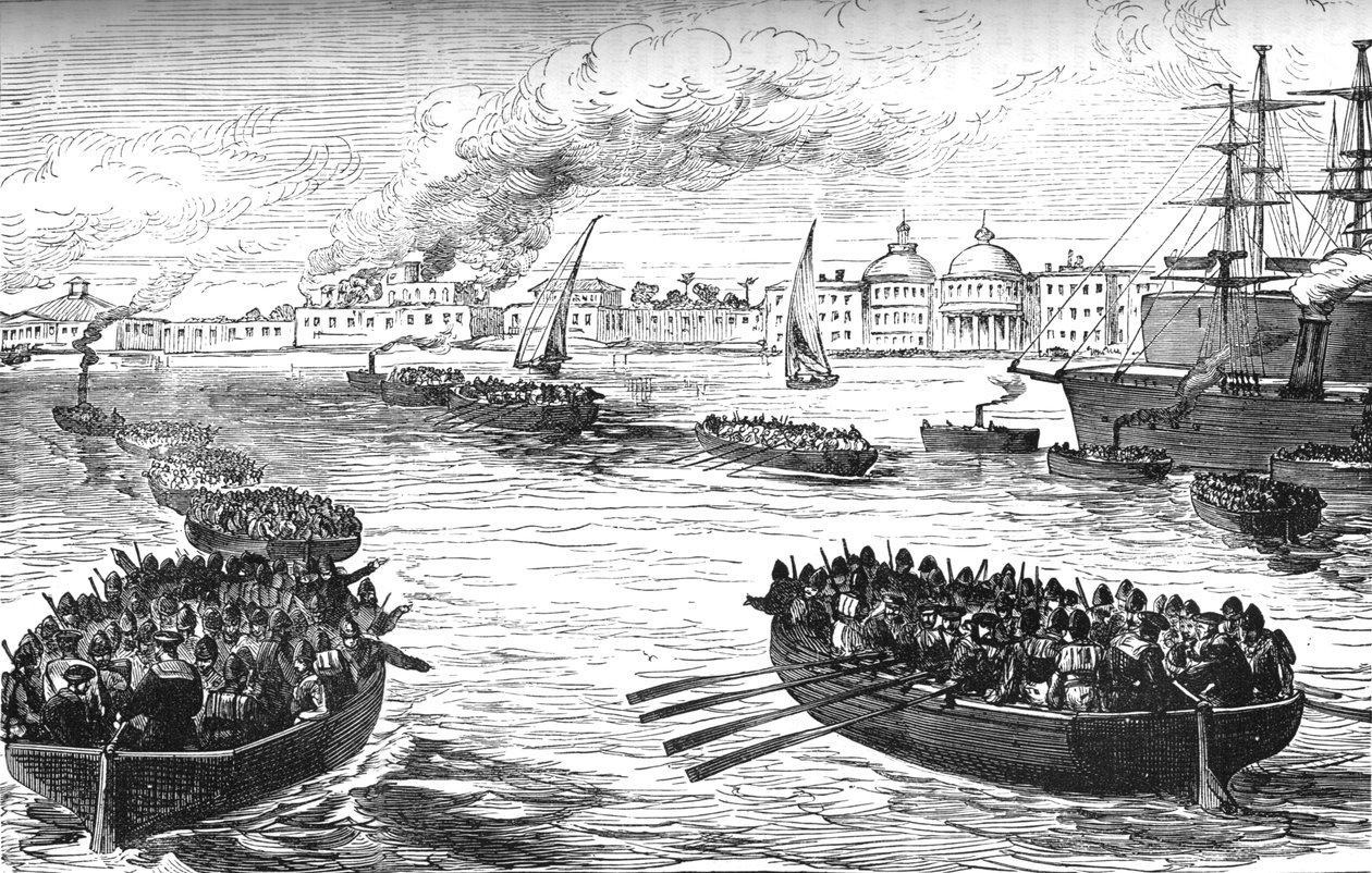 बमबारी, 1882, c1882-1885 के बाद अलेक्जेंड्रिया के खेडिव्स पैलेस में लैंडिंग ट्रूप्स द्वारा अज्ञात