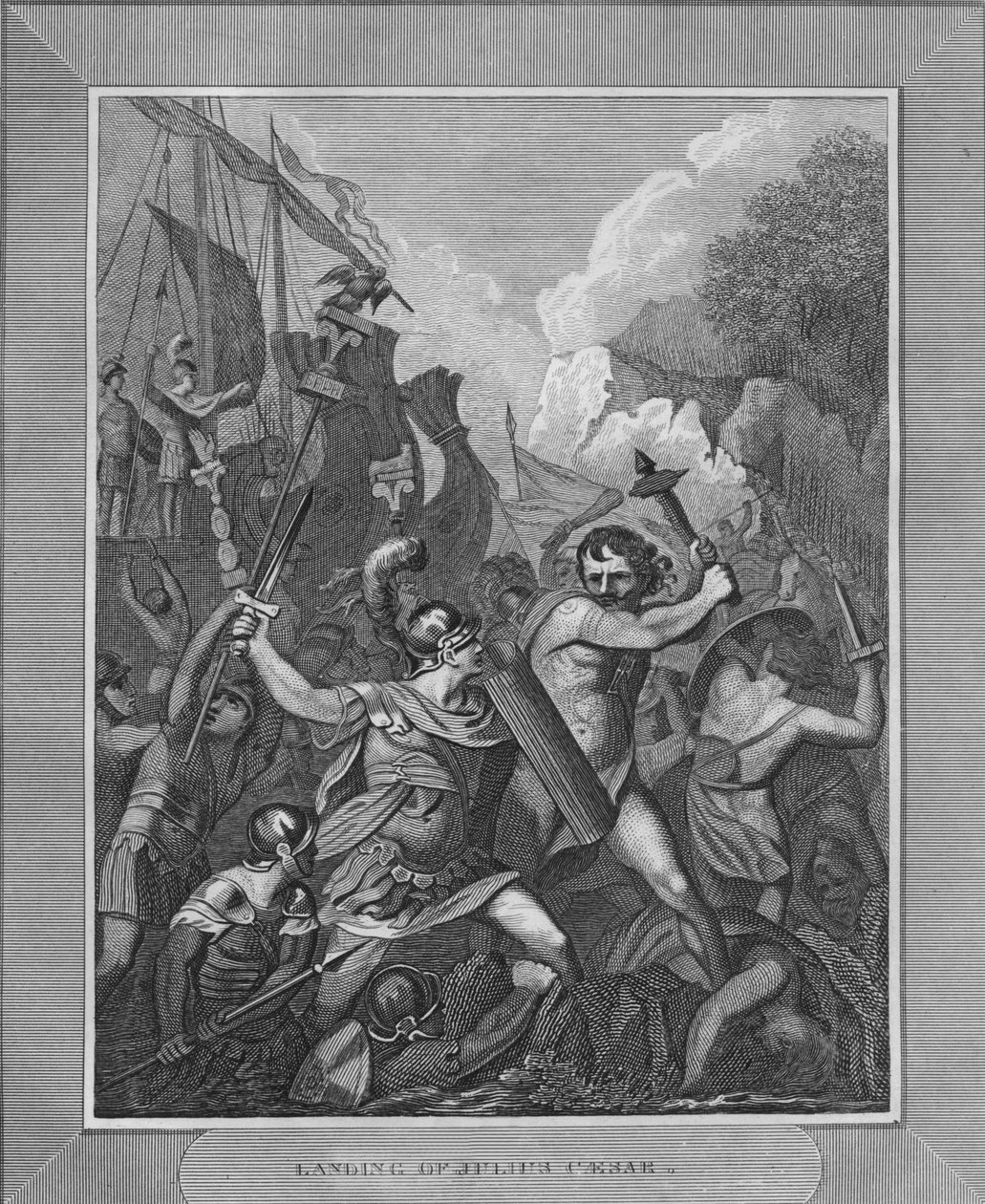जूलियस सीजर की लैंडिंग, 1838 द्वारा अज्ञात