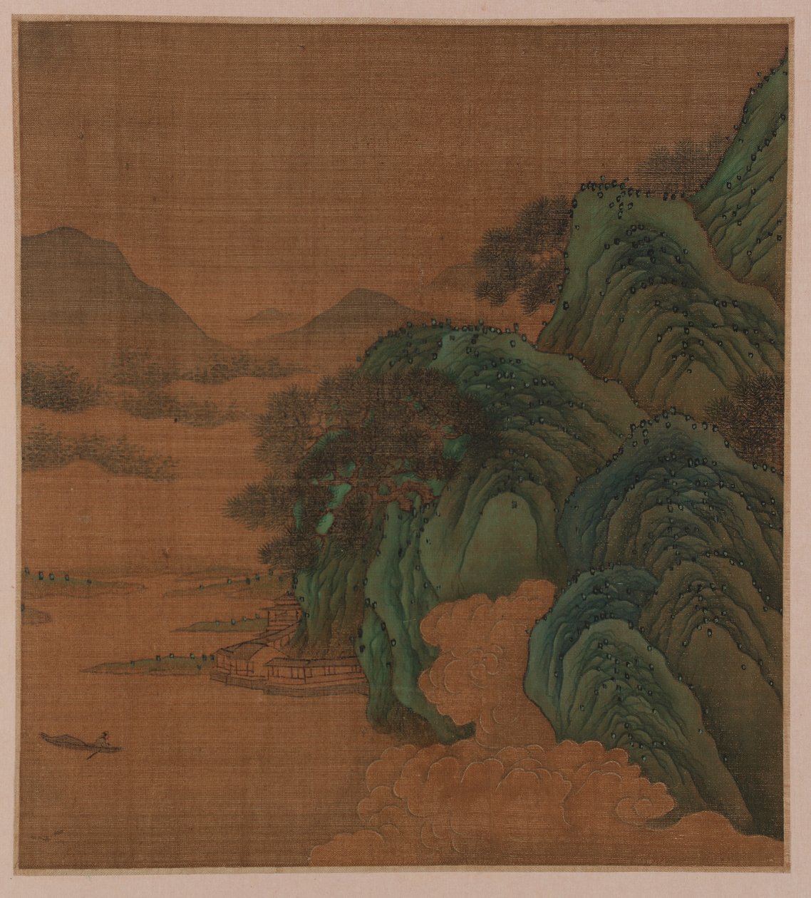 भूदृश्य: पहाड़ियाँ, घाटी और धारा, संभवतः मिंग राजवंश, 1368-1644। द्वारा अज्ञात