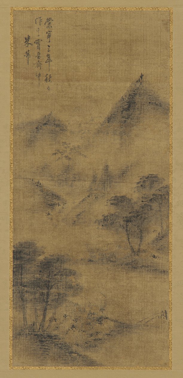 भूदृश्य: पर्वत चोटियाँ और धारा, मिंग राजवंश, 1368-1644। द्वारा अज्ञात