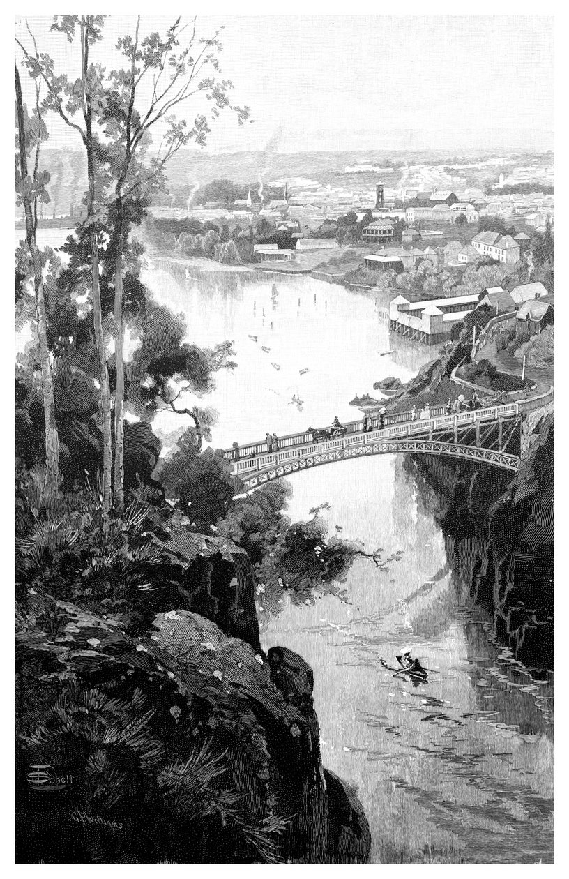 लूनस्टरन, मोतियाबिंद ब्रिज, तस्मानिया, ऑस्ट्रेलिया से, 1886 द्वारा अज्ञात