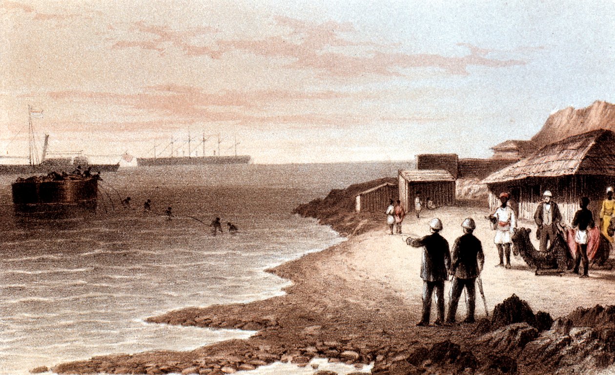 बॉम्बे और अदन, 1870 के बीच हिंद महासागर में टेलीग्राफ केबल बिछाना द्वारा अज्ञात