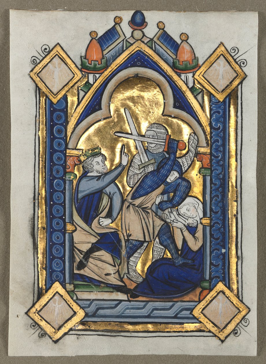 पत्ता एक Psalter से उत्पन्न: मासूमों का नरसंहार, सी। 1260। द्वारा अज्ञात