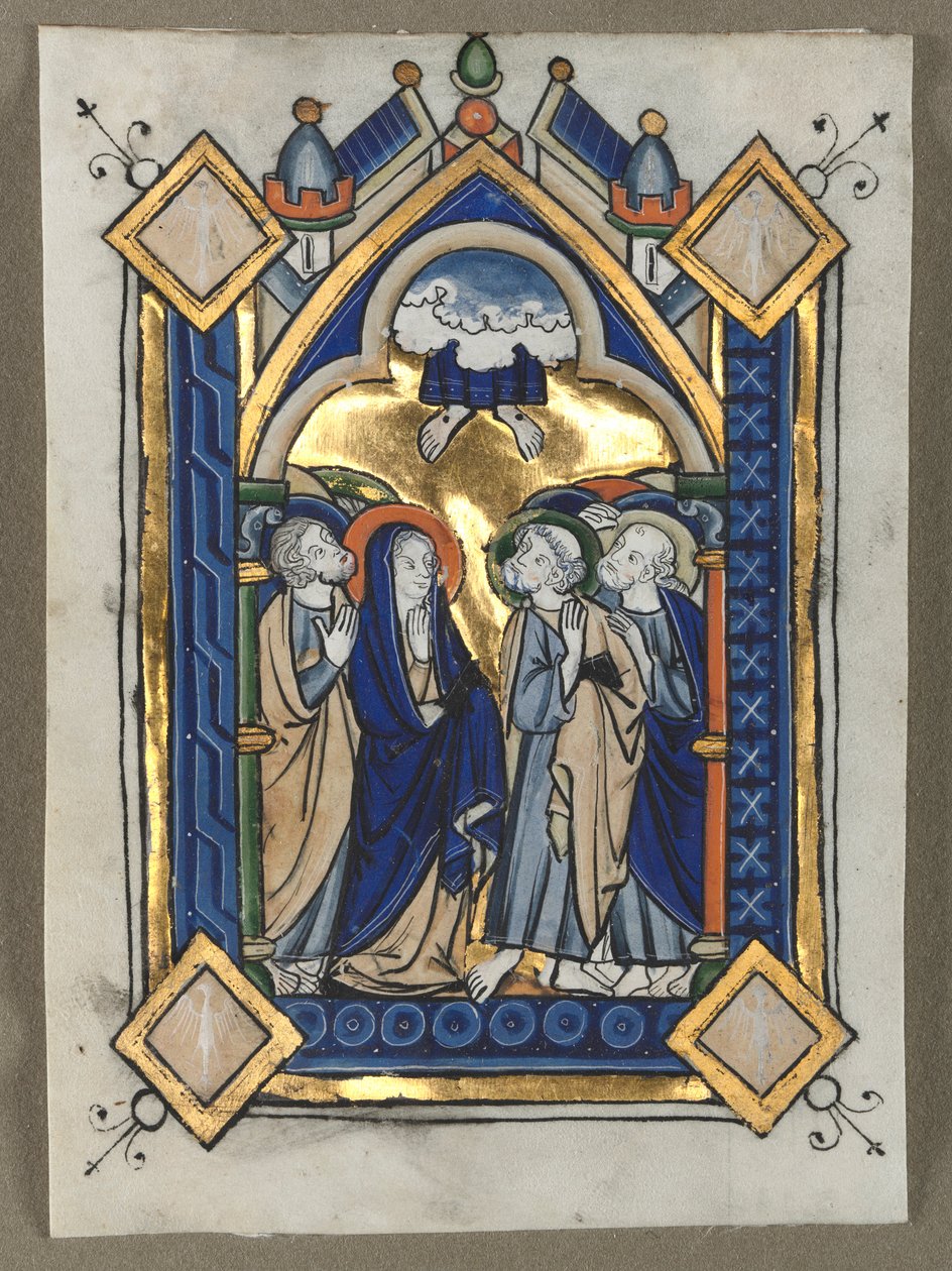 पत्ता एक Psalter से उत्पन्न: उदगम, सी। 1260। द्वारा अज्ञात