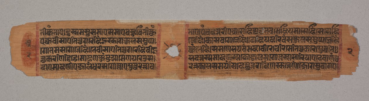 जैन पांडुलिपि, कल्प-सूत्र से पत्ता, ब्राह्मण महिला के गर्भ में महावीर के वंश का वर्णन करने वाला पाठ द्वारा अज्ञात अज्ञात