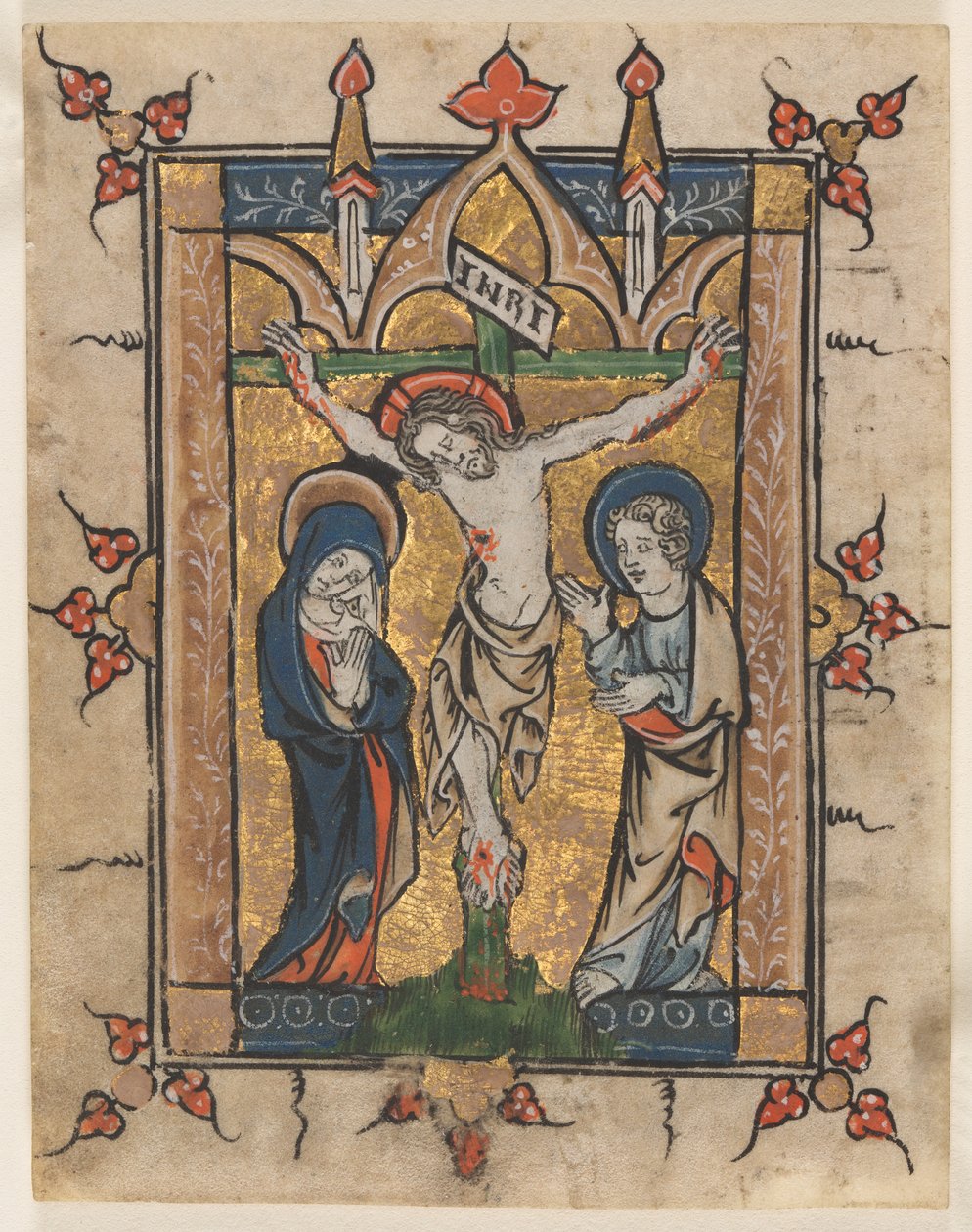 एक Psalter से पत्ता: क्रूसिफ़िशन, सी। 1300-1330। द्वारा अज्ञात