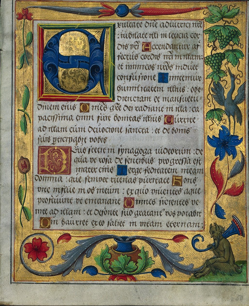 एक Psalter और प्रार्थना से पत्ता ... 3 में से 1 excised Leaves, c। 1524। द्वारा अज्ञात