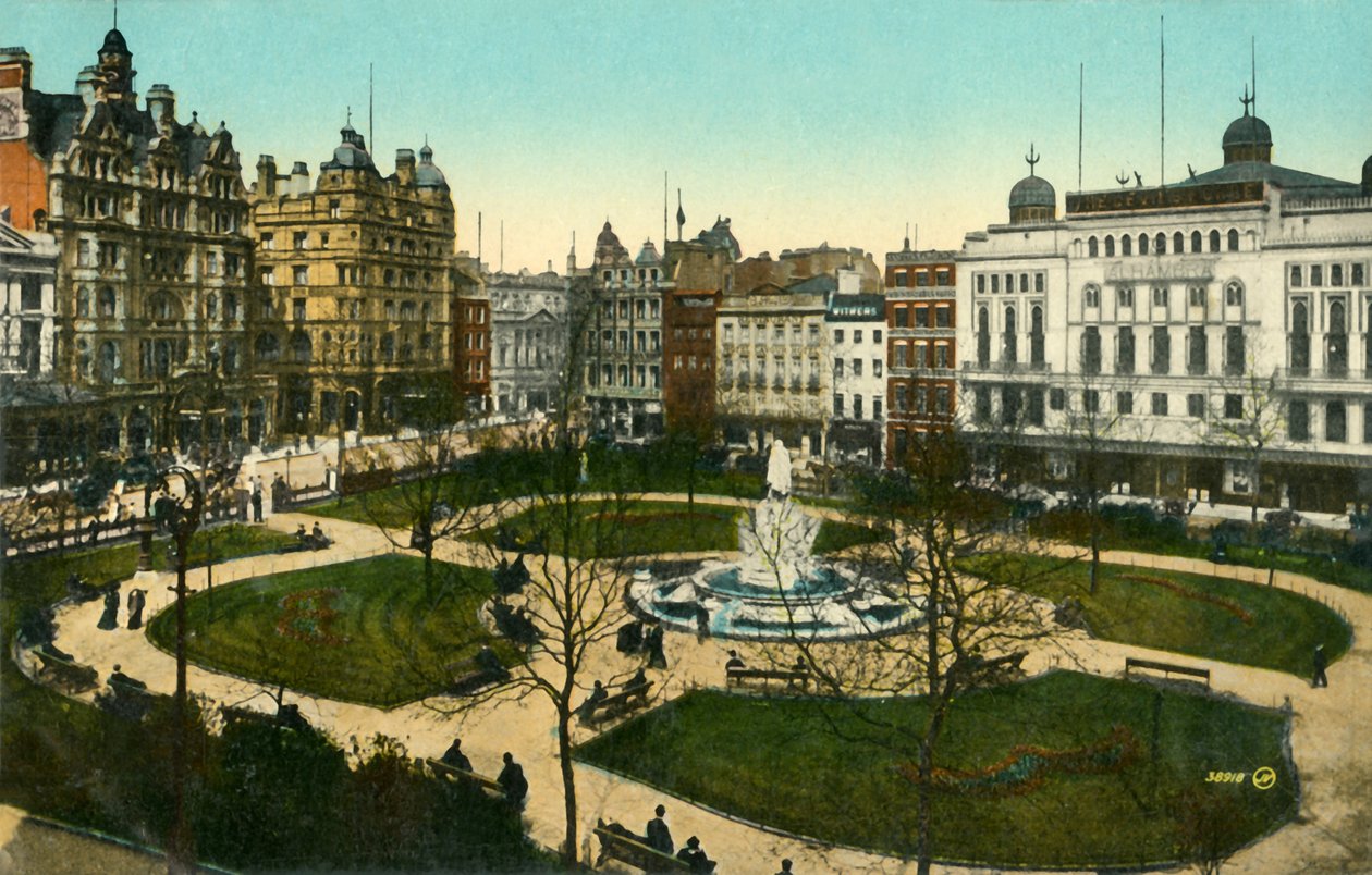 लीसेस्टर स्क्वायर, लंदन, c1910। द्वारा अज्ञात
