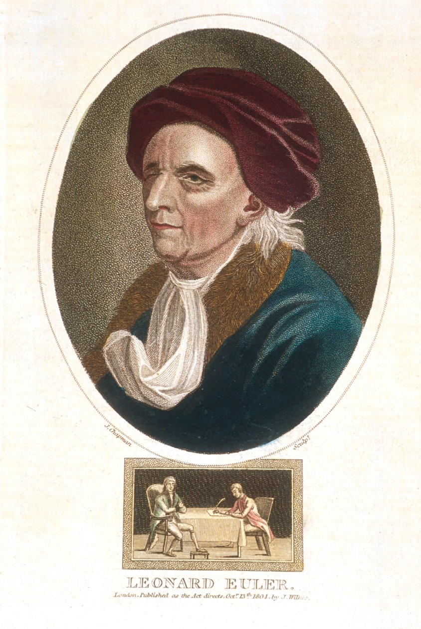 लियोनहार्ड यूलर 1707-1783, स्विस गणितज्ञ, 1801 द्वारा अज्ञात