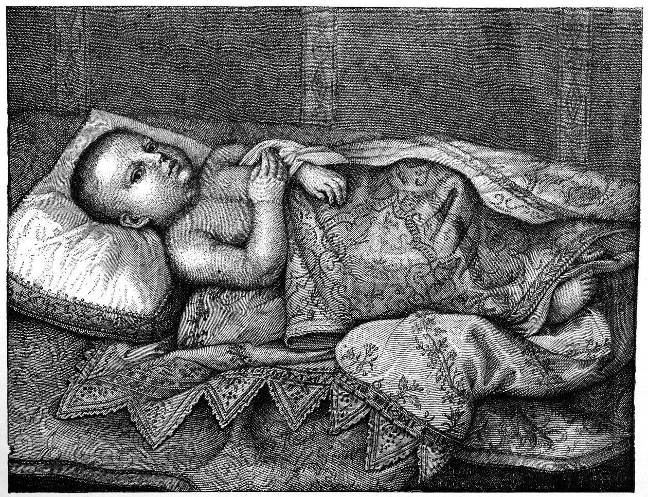 लियोपोल्डो डे मेडिसी 1617-1675 अपने पालने में, 1882 द्वारा अज्ञात