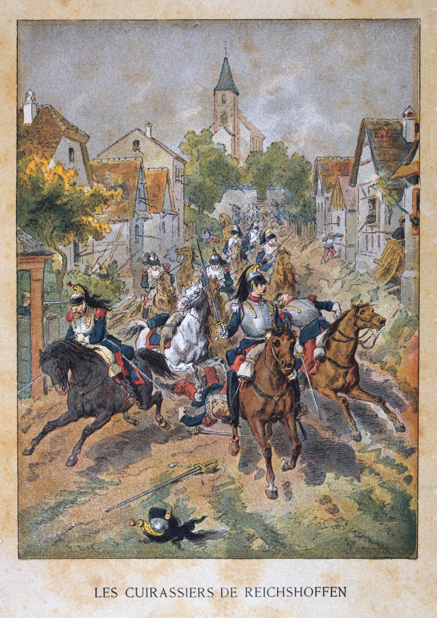 Les Cuirassiers de Reichshoffen, 6 अगस्त 1870, फ्रेंको-प्रशिया युद्ध, 1870-1871 द्वारा अज्ञात