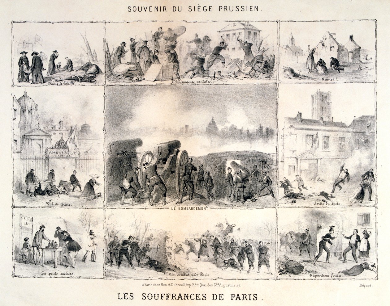 पेरिस का दुख, 1870-1871 द्वारा अज्ञात