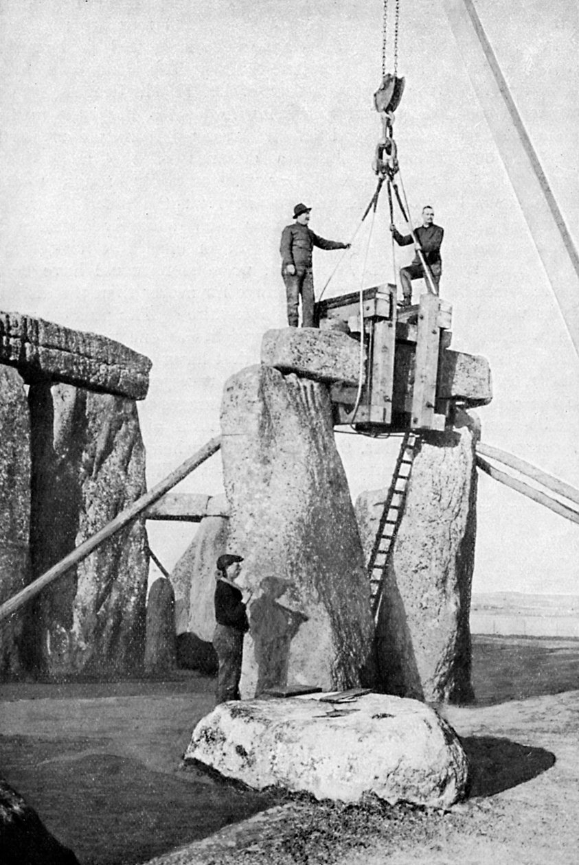 स्टोनहेंज, 1901, c1920 में एक थकावट का उठाना द्वारा अज्ञात