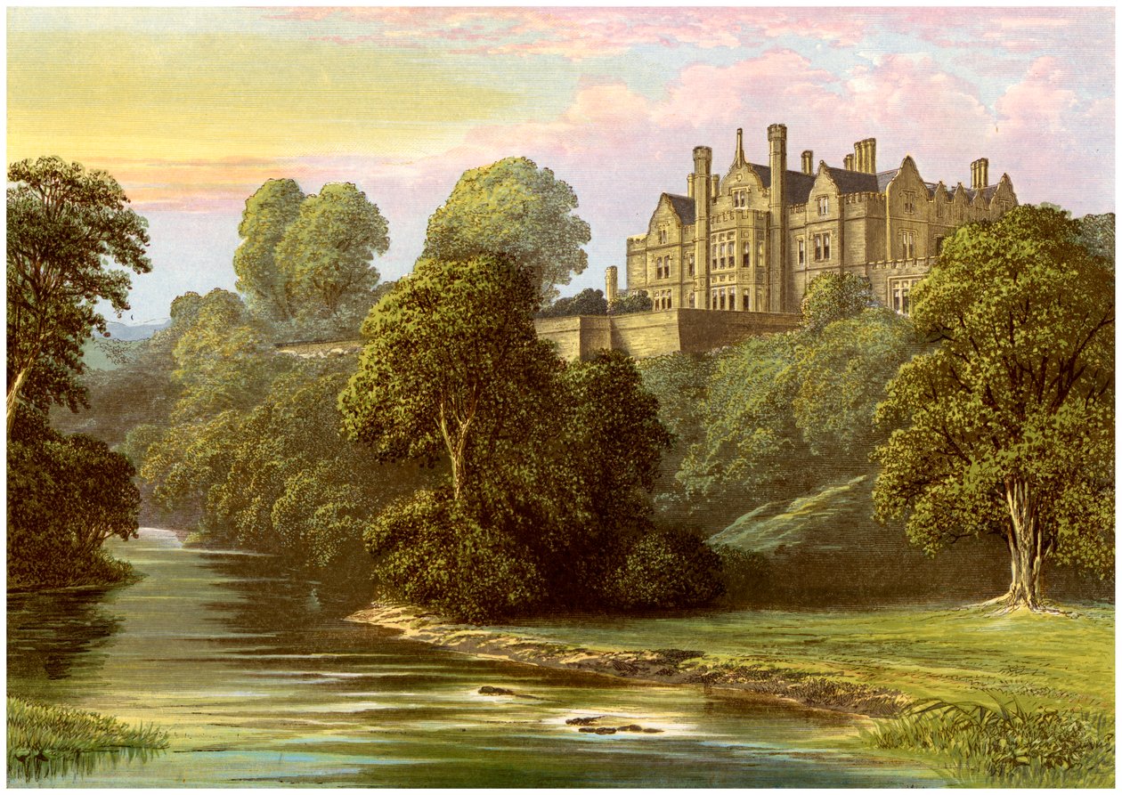 लिलबर्न टॉवर, नॉर्थम्बरलैंड, कॉलिंगवुड परिवार का घर, c1880 द्वारा अज्ञात