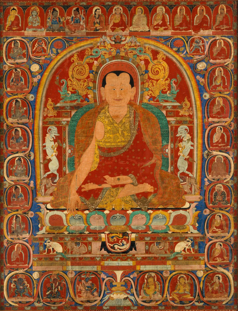एक मठाधीश का वंश चित्र, सीए। 1350. द्वारा अज्ञात