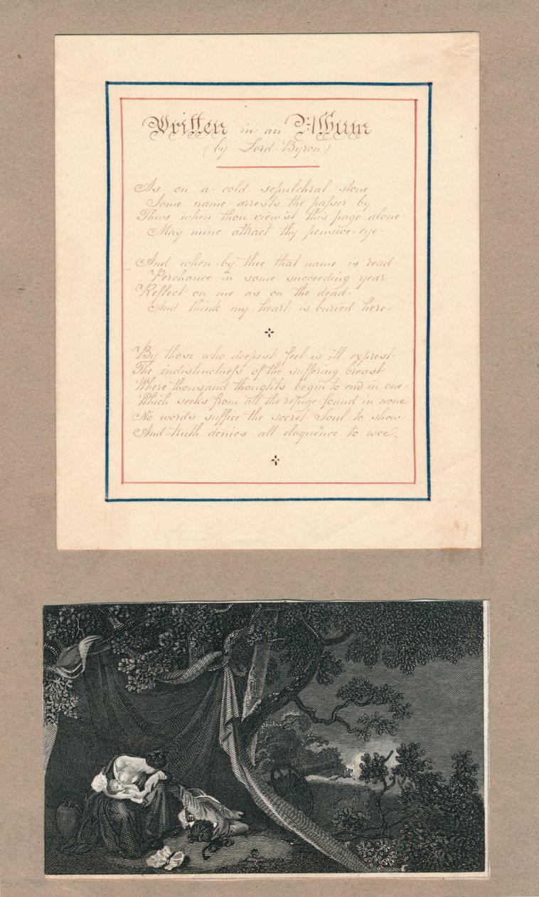 माल्टा में एक एल्बम में लिखी पंक्तियाँ, c1812 द्वारा अज्ञात