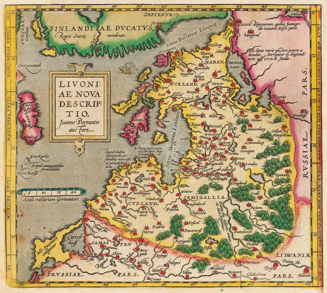 मानचित्र Livonia, Livonia नोवा, 1573-1578 द्वारा अज्ञात