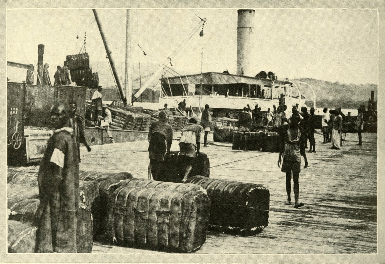 कॉटन के कार्गो को लोड करें, c1948 द्वारा अज्ञात