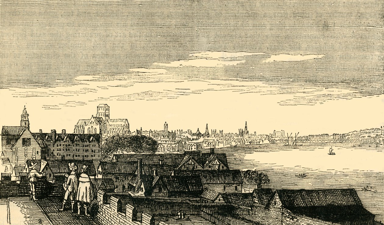 लंदन, अरंडेल हाउस के ऊपर से, c17 वीं शताब्दी, 1881। द्वारा अज्ञात