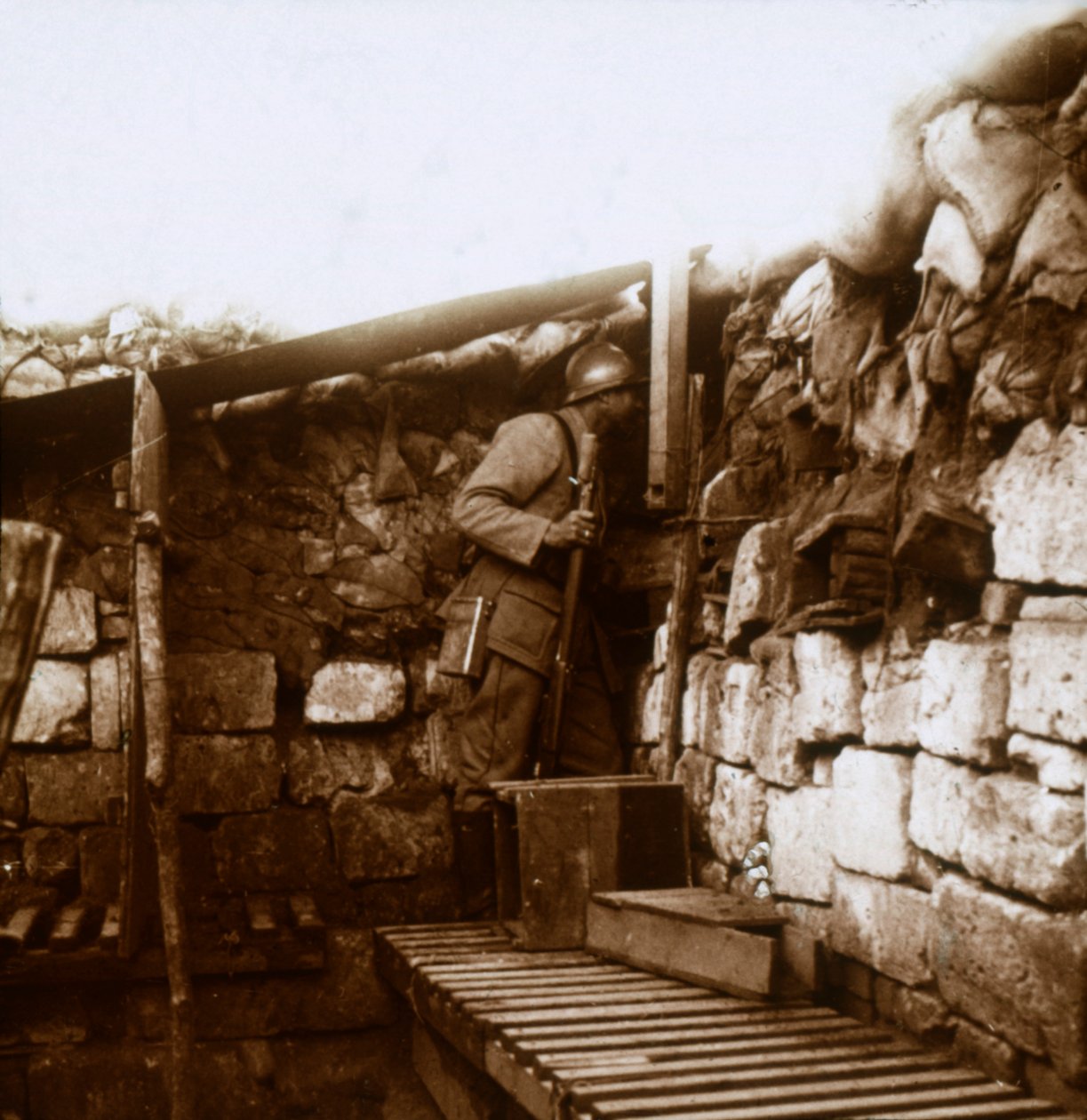 लुक-आउट, शैम्पेन, फ्रांस, c1914-c1918 द्वारा अज्ञात