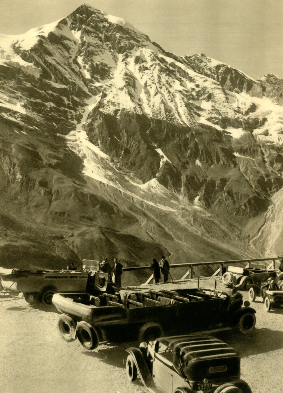 ग्रोसग्लकनर अल्पाइन रोड, ऑस्ट्रिया में c1935 पर होकमाईस में लुक-आउट बिंदु। द्वारा अज्ञात