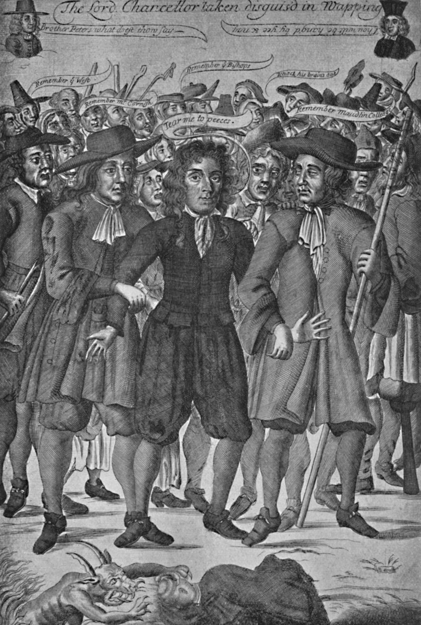 लॉर्ड चांसलर जेफ़रीज़ को वेपिंग में लिया गया, 1688, 1903 द्वारा अज्ञात