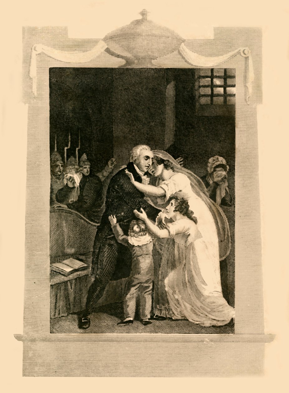 लुई सोलहवें ने अपने परिवार को उसके निष्पादन से पहले छोड़ दिया, 1782,1816। द्वारा अज्ञात