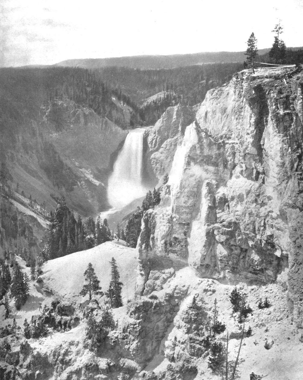 येलोस्टोन का निचला फॉल्स, व्योमिंग, यूएसए, c1900। द्वारा अज्ञात