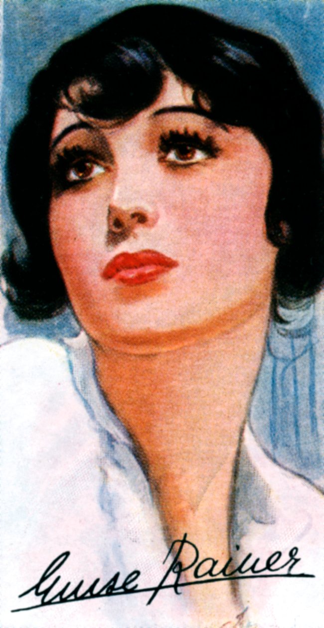 लुईस रेनर, 1910-, दो बार अकादमी पुरस्कार विजेता फिल्म अभिनेत्री, 20 वीं शताब्दी द्वारा अज्ञात