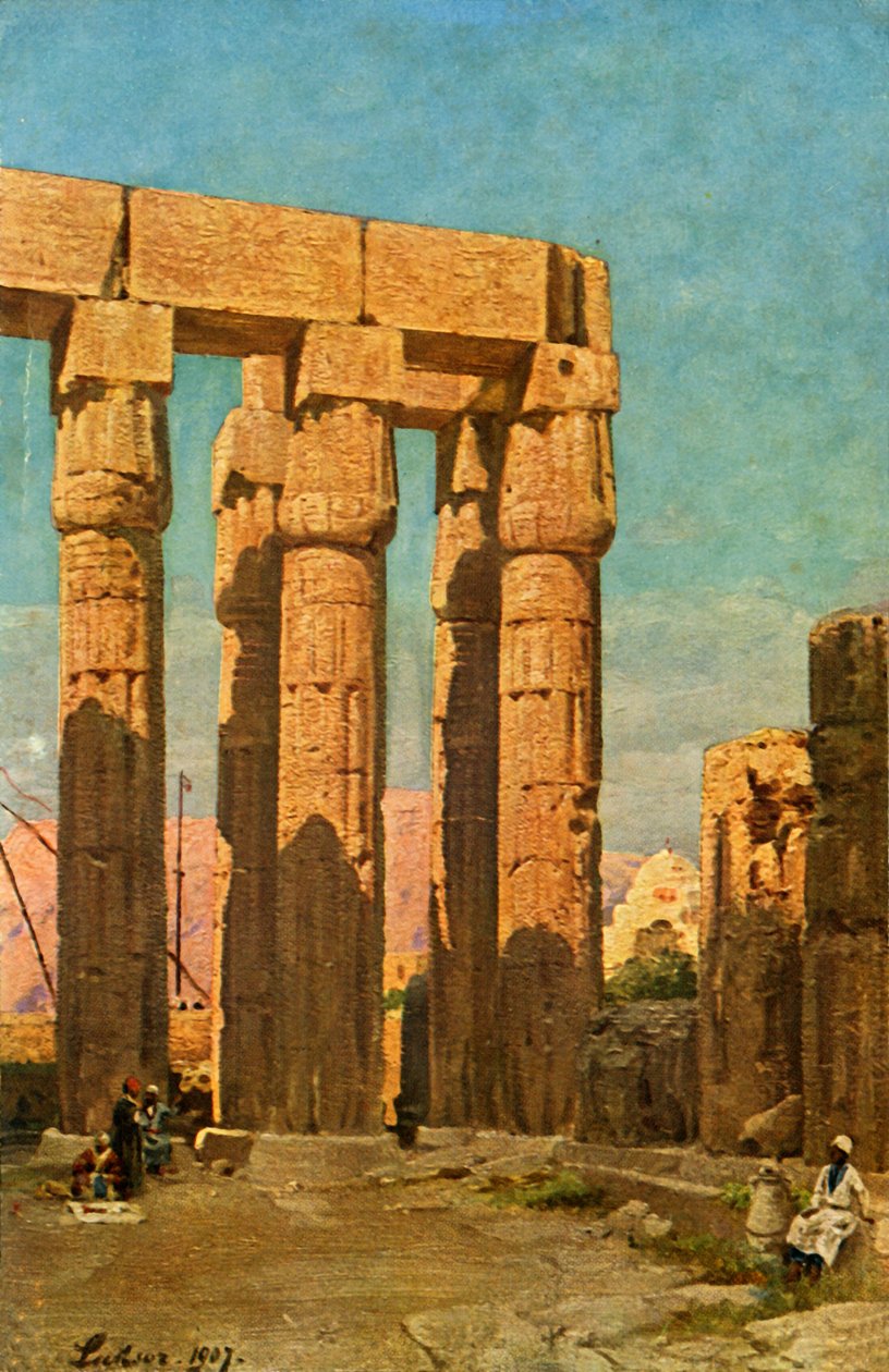 लक्सर: द टेम्पल ऑफ अमेनोफिस III, c1918-c1939। द्वारा अज्ञात