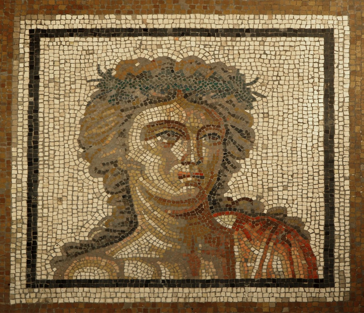 ल्यों, औवेर्गने क्षेत्र, रोन आल्प्स, रोन विभाग। 69000 Bacchus-Dionysos मोज़ेक। वसंत विवरण द्वारा अज्ञात