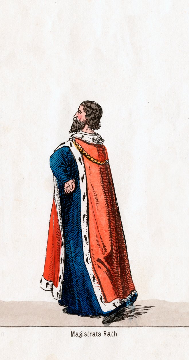 मजिस्ट्रेट, शेक्सपियर के लिए पोशाक डिजाइन, हेनरी VIII, 19 वीं शताब्दी द्वारा अज्ञात