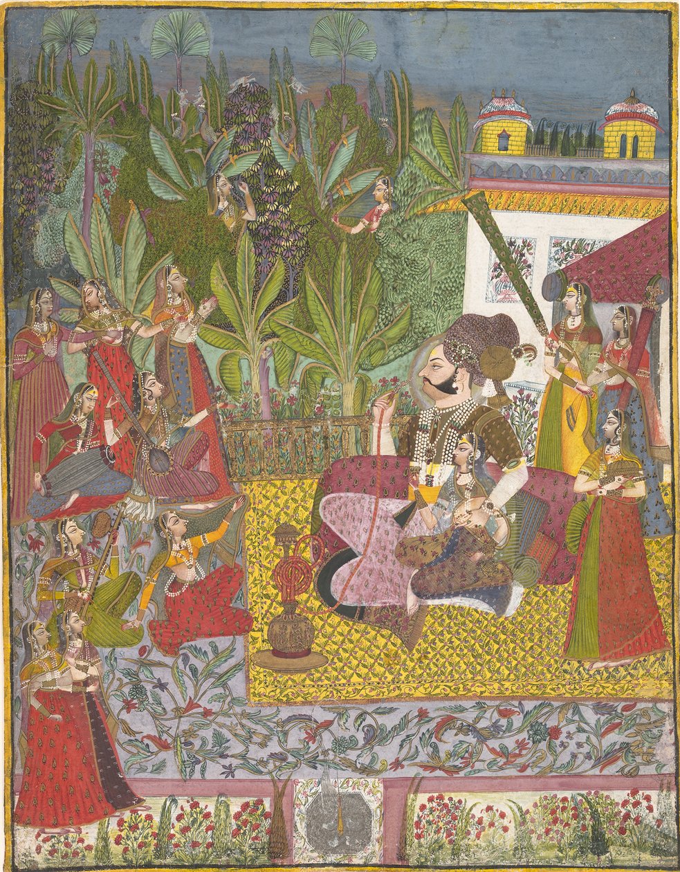Maharaja Bijay Singh in His Harem, ca. 1770.  द्वारा अज्ञात