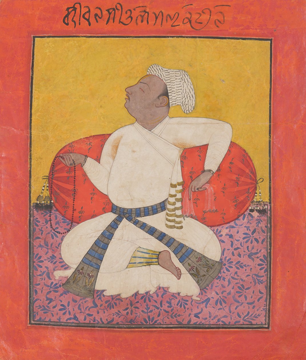 Maharaja Sital Dev in Devotion, ca. 1690.  द्वारा अज्ञात
